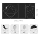 Youyijia Magnetisches Verdunkelungsrollo Zuschneidbar Schwarz Silber Bild 1