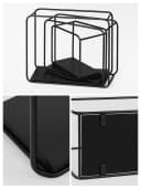 Youyijia 3-teiliges Wandregal Set Schwarz Eichenholz Metall Bild 3