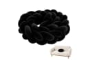 Youyijia Sitzkissen Schwarzes Geflochtenes Knotenkissen Lang Gepolstert Bild 2