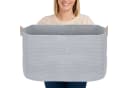 Youyijia Faltbarer Wäschekorb 65L Grau aus Baumwollseil Bild 2