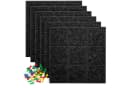 Youyijia Selbstklebende Filz-Pinnwand 6er Set Schwarz mit 30 Pinnnadeln Bild 2