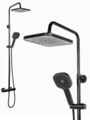 Youyijia Duschsystem mit Thermostat, Regendusche 225x225mm schwarz Bild 2