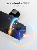 Youyijia Duschsystem mit Thermostat, Regendusche 225x225mm schwarz Bild 4
