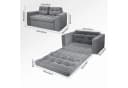 Youyijia Schlafsofa Bodensofa Grau mit Klappfunktion Bild 3