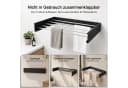 Youyijia Ausziehbarer Wandhandtuchhalter 5-Stangen Faltbar Schwarz Bild 1