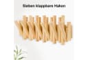 Youyijia Garderobenhaken 7 Klapphaken Holz Bild 5