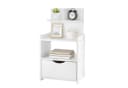 Youyijia Beistelltisch mit Schublade - 60x32,5x25,5cm, Weiß Bild 2