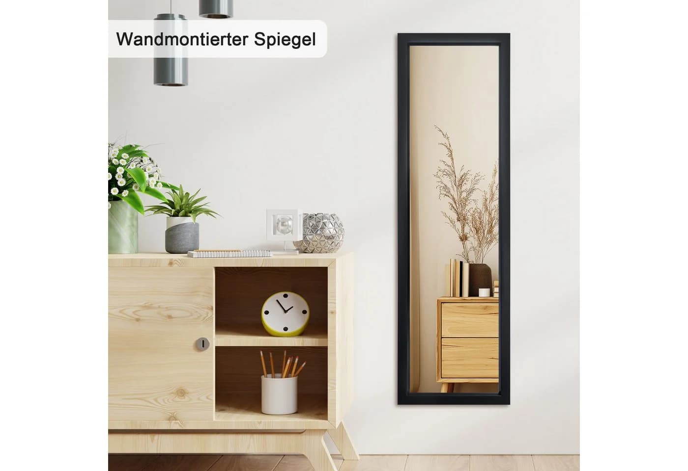 Youyijia Ganzkörperspiegel Schwarz Modern Wandspiegel - Bild 3