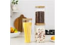 Youyijia Vorratsdose Glas Luftdicht mit Bambusdeckel Transparent Bild 3