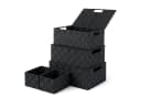 Youyijia Aufbewahrungskorb 5er-Set Stapelbar Schwarz Bild 2