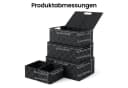 Youyijia Aufbewahrungskorb 5er-Set Stapelbar Schwarz Bild 4
