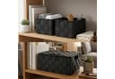Youyijia Aufbewahrungskorb 5er-Set Stapelbar Schwarz Bild 5