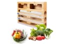 Youyijia Folienspender 5-in-1 Bambus Organizer mit Cutter Bild 2