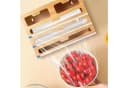 Youyijia Folienspender 5-in-1 Bambus Organizer mit Cutter Bild 3