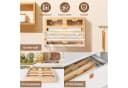 Youyijia Folienspender 5-in-1 Bambus Organizer mit Cutter Bild 5