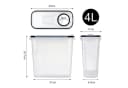 Youyijia Vorratsdosen Set 4L 4-teilig Luftdicht Transparent Kunststoff Bild 3