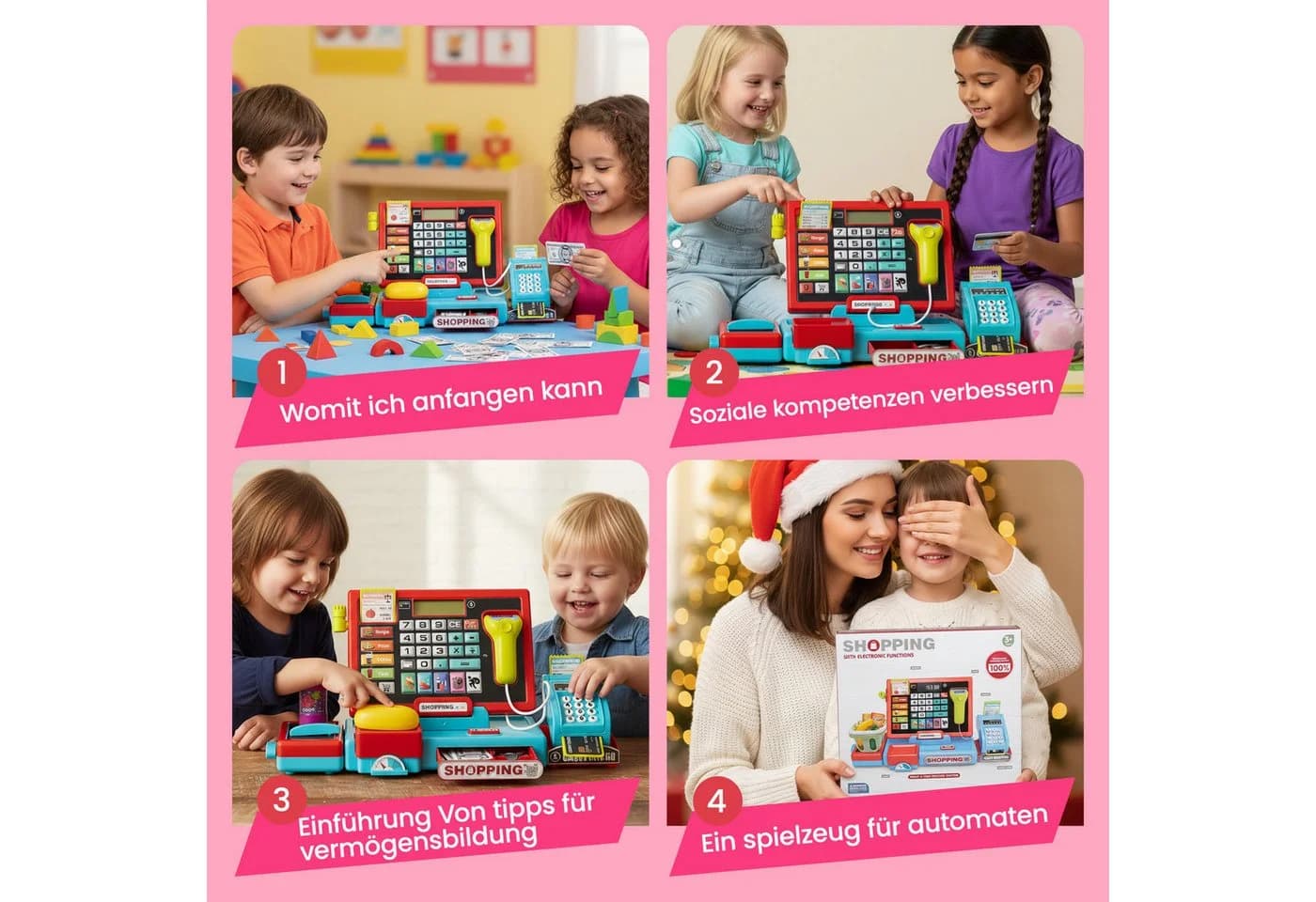 Youyijia Spielzeug-Kasse Rosa mit Licht & Sound - Bild 5