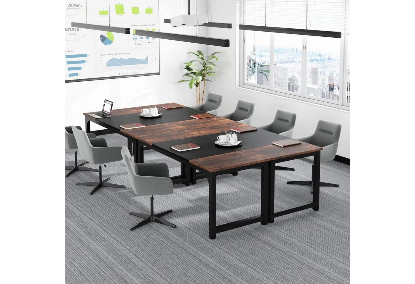 Tribesigns Schreibtisch 180x80 cm, Industrial Computertisch für Homeoffice - Bild 3