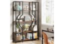 Tribesigns Bücherregal 176 cm Hoch Standregal 12 offene Regale Braun Bild 3