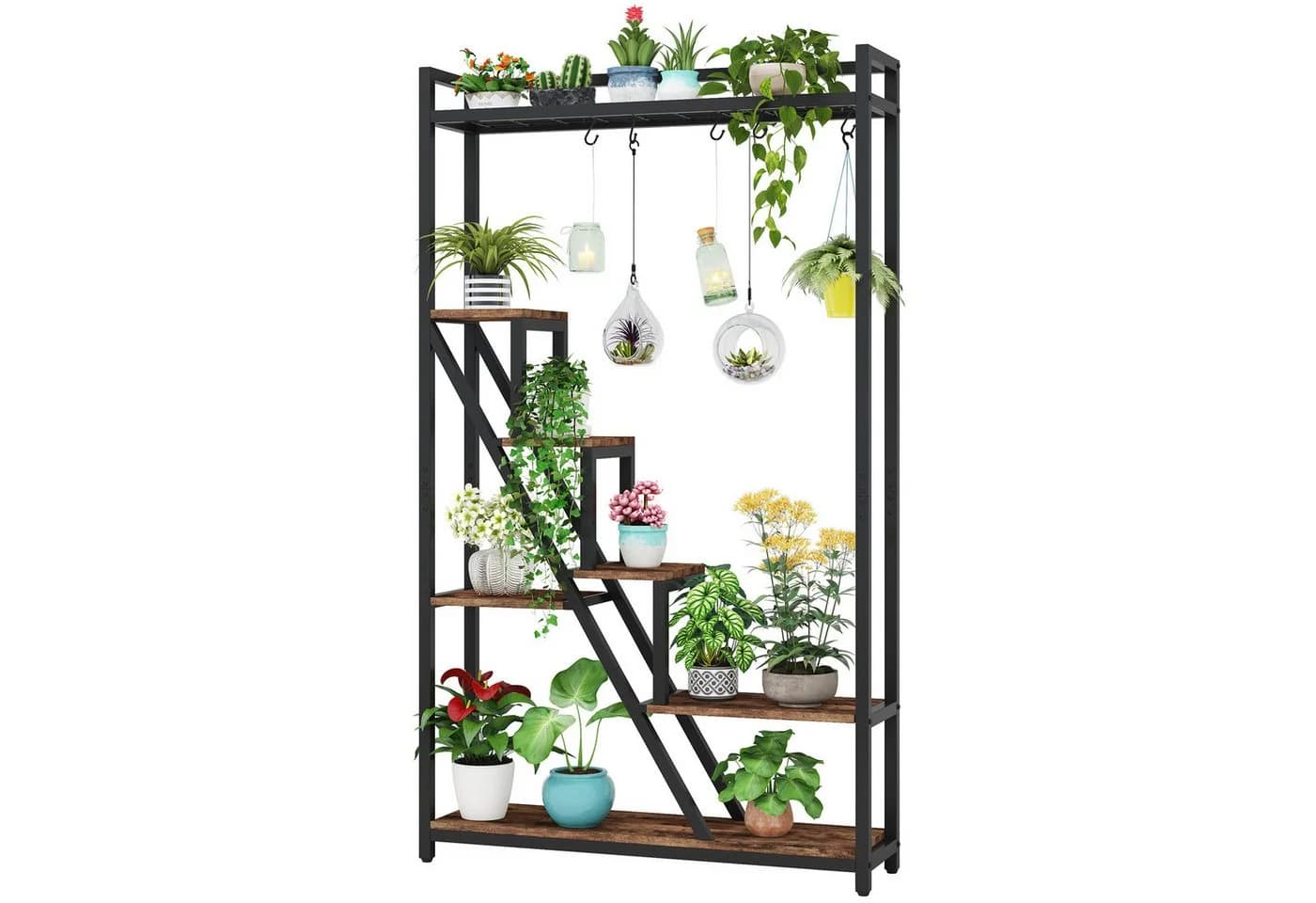 Tribesigns Blumenständer 180cm Pflanzenständer 7-stöckig mit 5 S-Haken - Bild 2