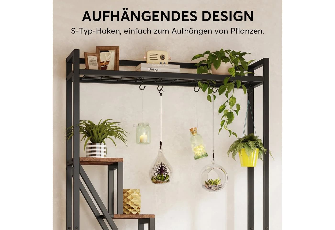 Tribesigns Blumenständer 180cm Pflanzenständer 7-stöckig mit 5 S-Haken - Bild 3