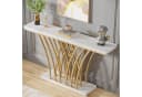 Tribesigns Konsolentisch Gold Marmoroptik 150x29.5x80 cm Bild 5