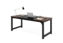 Tribesigns Schreibtisch 160/180x80 cm Industrial Braun/Schwarz Bild 2