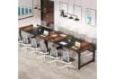 Tribesigns Schreibtisch 160/180x80 cm Industrial Braun/Schwarz Bild 3