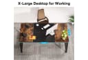 Tribesigns Schreibtisch 160/180x80 cm Industrial Braun/Schwarz Bild 5