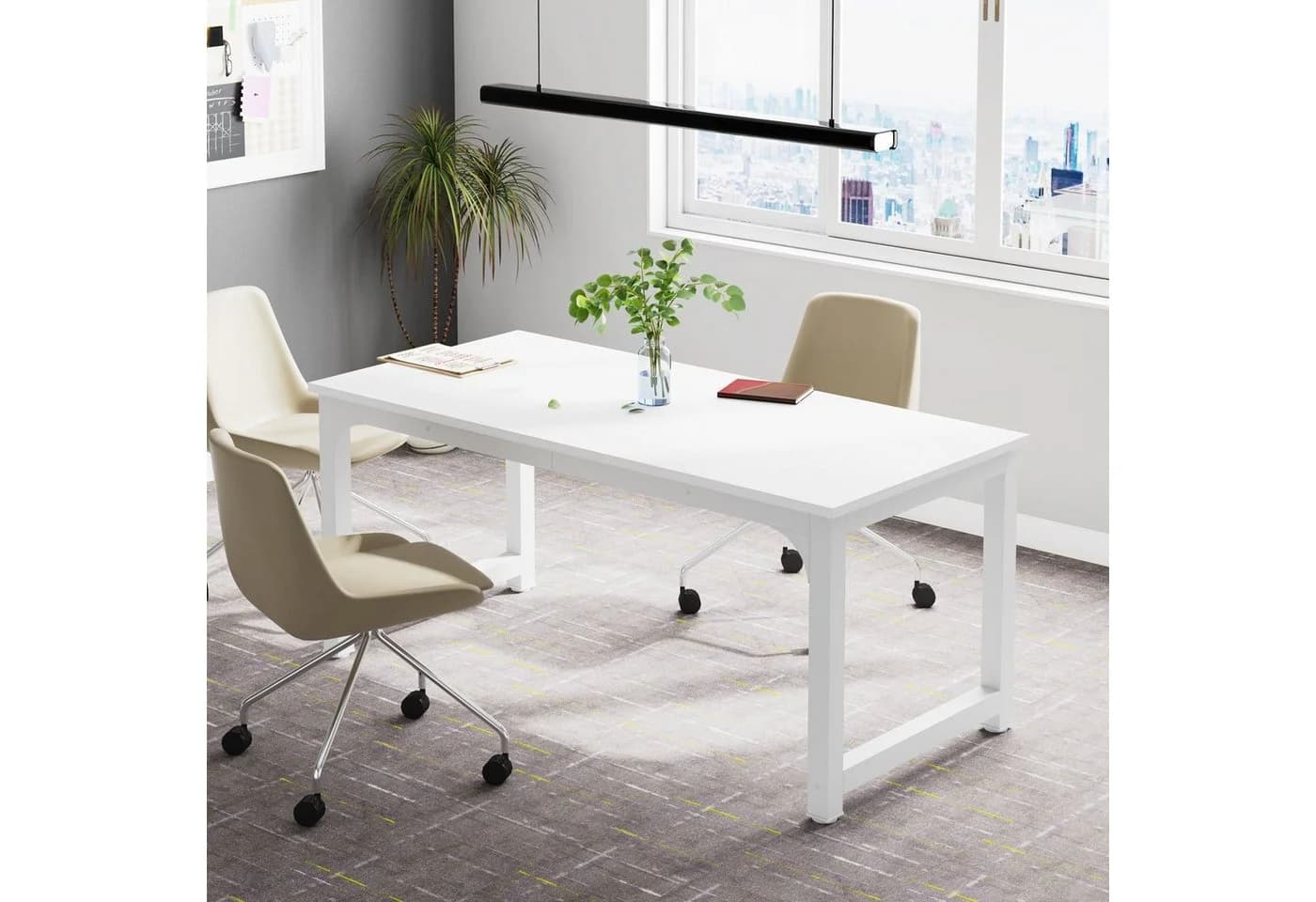 Tribesigns Schreibtisch 180x80 cm, Industrial Computertisch für Homeoffice