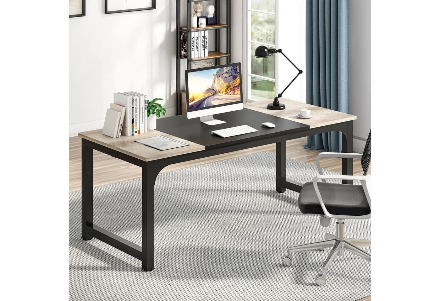 Tribesigns Schreibtisch 160/180x80 cm Industrial Homeoffice