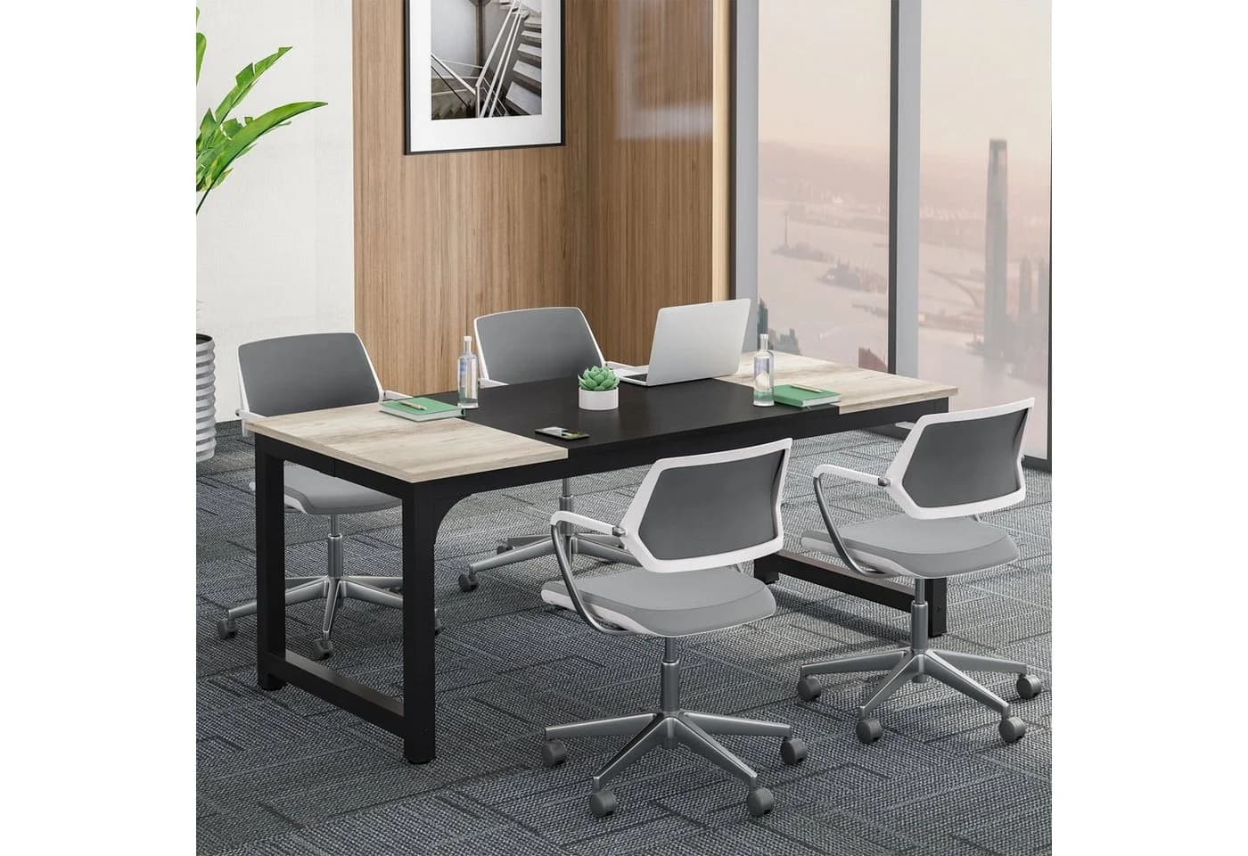 Tribesigns Schreibtisch 160/180x80 cm Industrial Homeoffice - Bild 3
