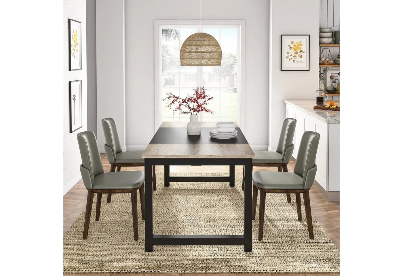 Tribesigns Schreibtisch 160/180x80 cm Industrial Homeoffice - Bild 4