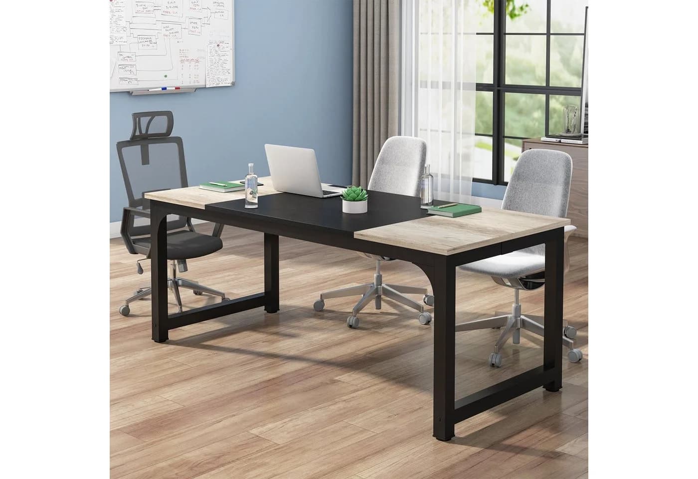 Tribesigns Schreibtisch 160/180x80 cm Industrial Homeoffice - Bild 5