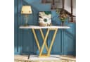 Tribesigns Konsolentisch Industrie Flurtisch 110cm Gold Bild 3