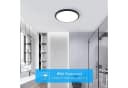 Riserva LED Deckenleuchte Schwarz Rund IP65 Feuchtraum 24W Bild 3