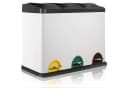 TLGREEN Mülltrennsystem Mülleimer 3 Fächer 45L Tretmülleimer Silber Edelstahl Bild 2