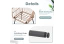 JOIVI Bistrostuhl Outdoor 3-tlg. Bistro Set Rattan Bild 3