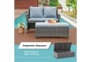 JOIVI Gartenbank 2-tlg Outdoor Rattan Gartenbank Bild 5