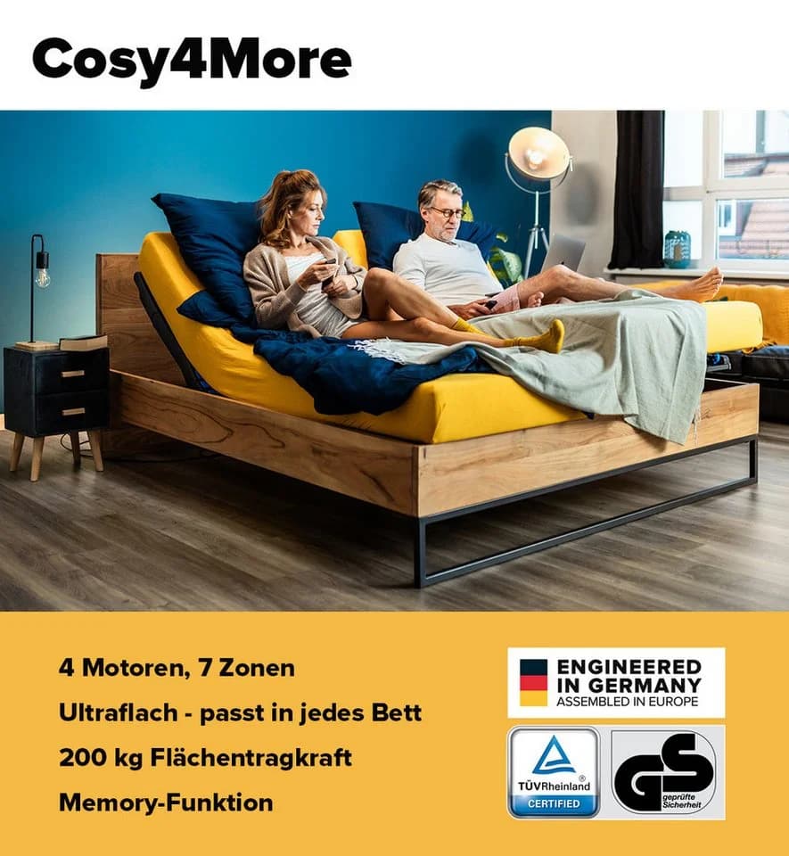 COSYWORLD Elektrischer Lattenrost 7 Zonen Ultraflach