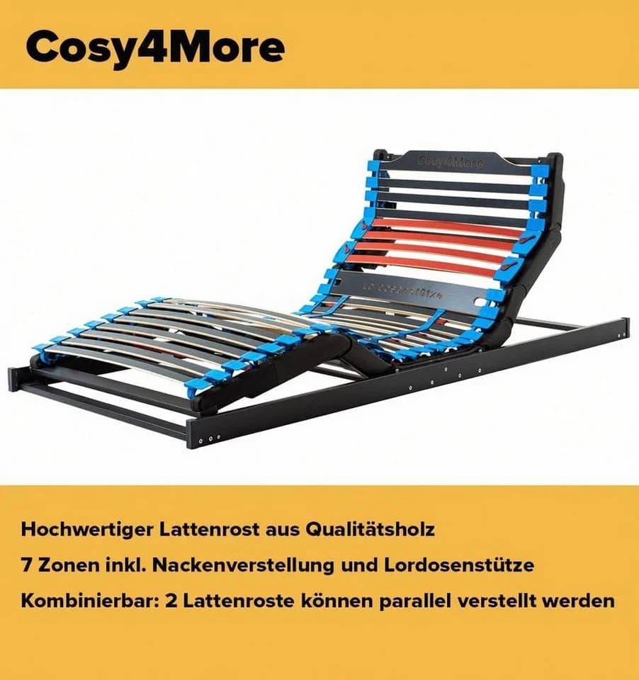 COSYWORLD Elektrischer Lattenrost 7 Zonen Ultraflach - Bild 3
