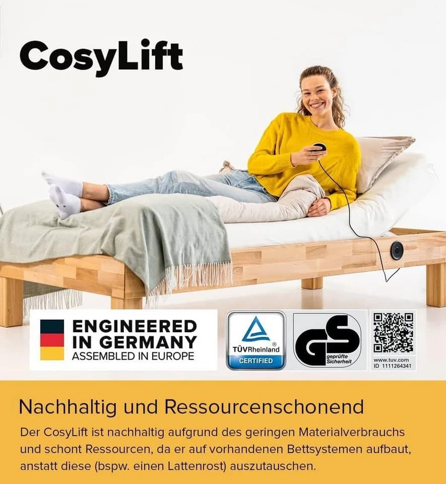COSYWORLD CosyLift Bundle 2x CosyLift + Sync-Kabel Lattenrost Lift - Bild 5