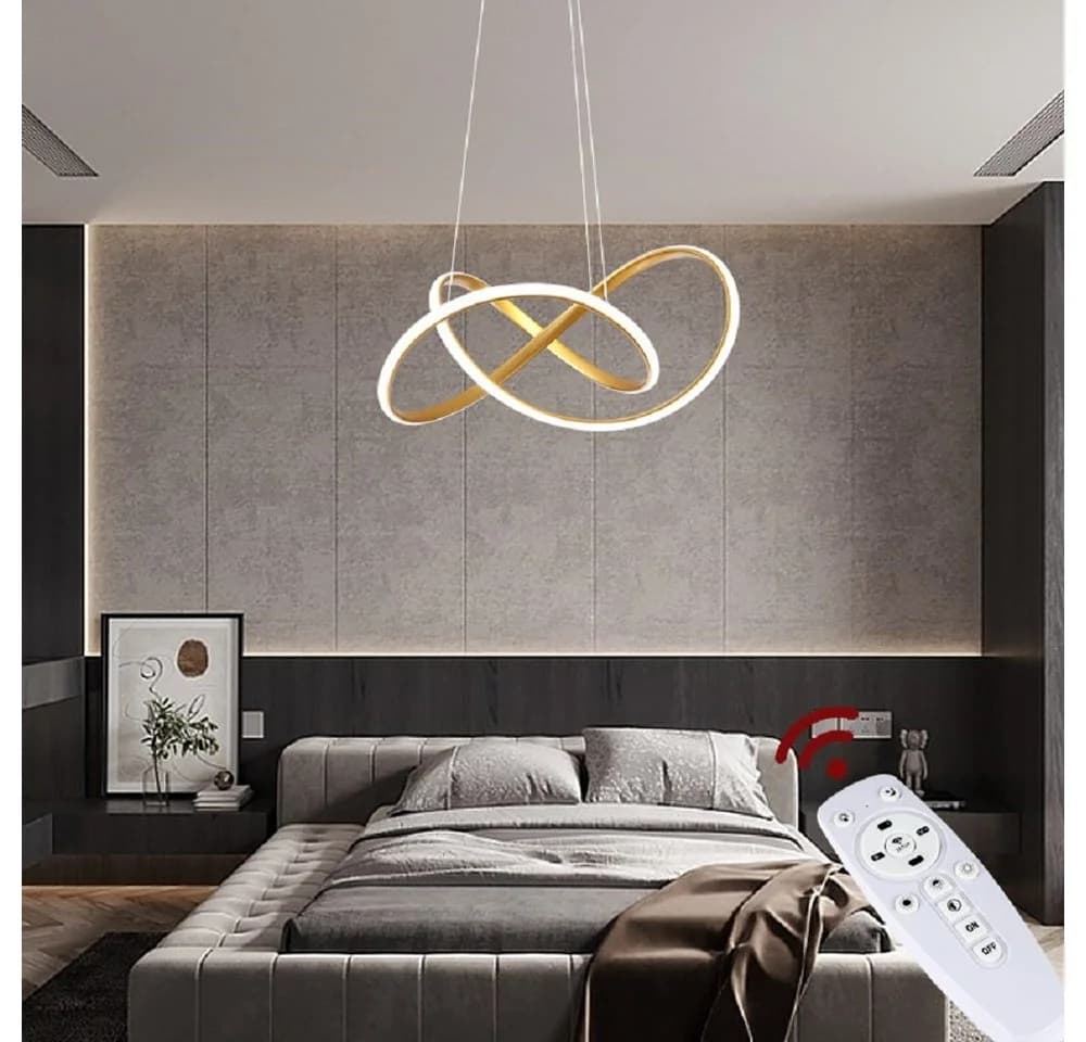 Euroton LED Pendelleuchte 9642 mit Fernbedienung Gold - Bild 2
