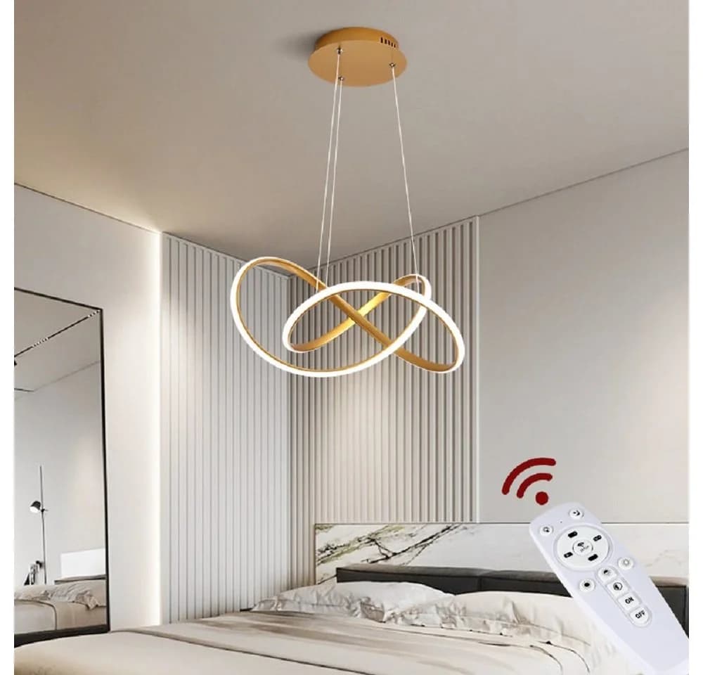 Euroton LED Pendelleuchte 9642 mit Fernbedienung Gold - Bild 3