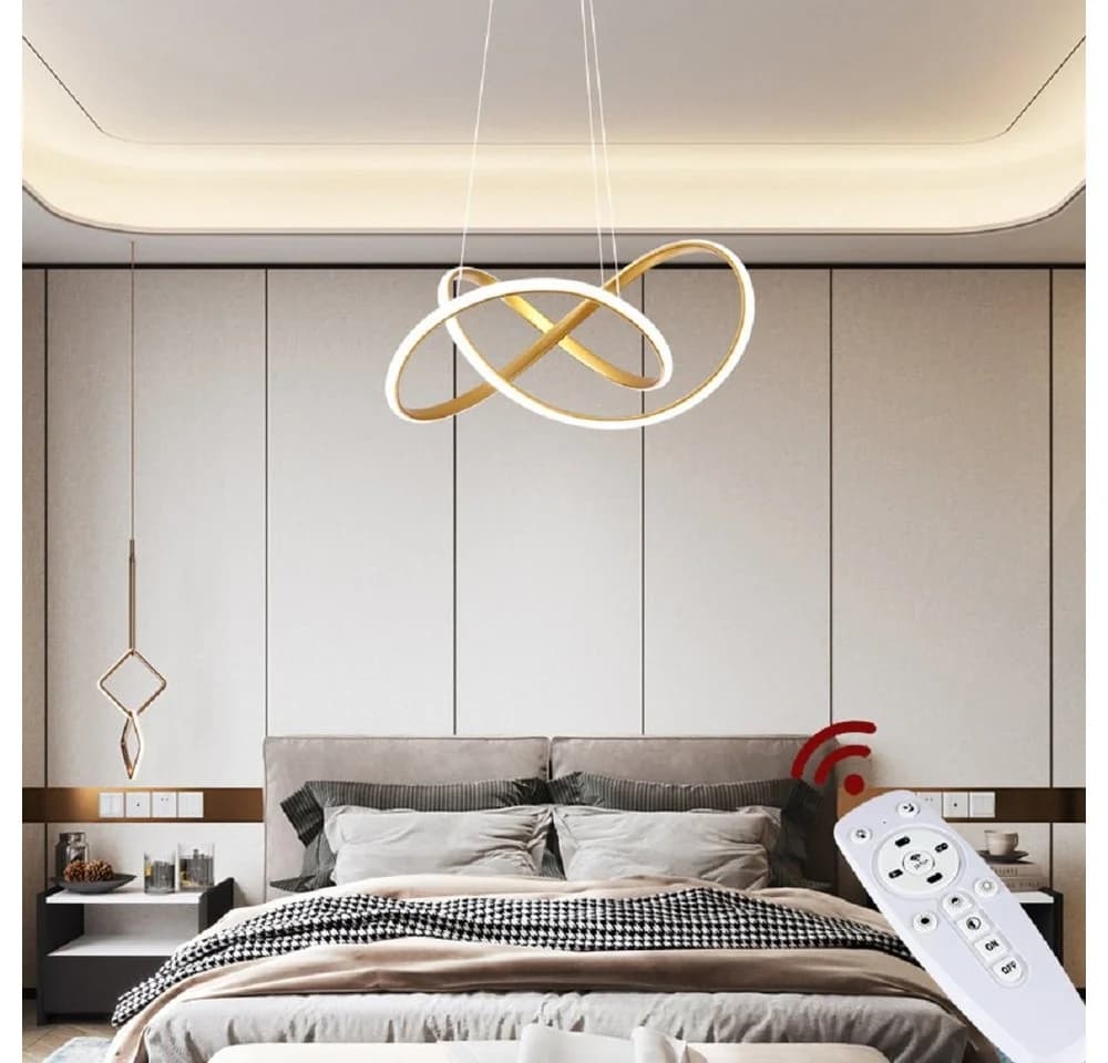 Euroton LED Pendelleuchte 9642 mit Fernbedienung Gold - Bild 4