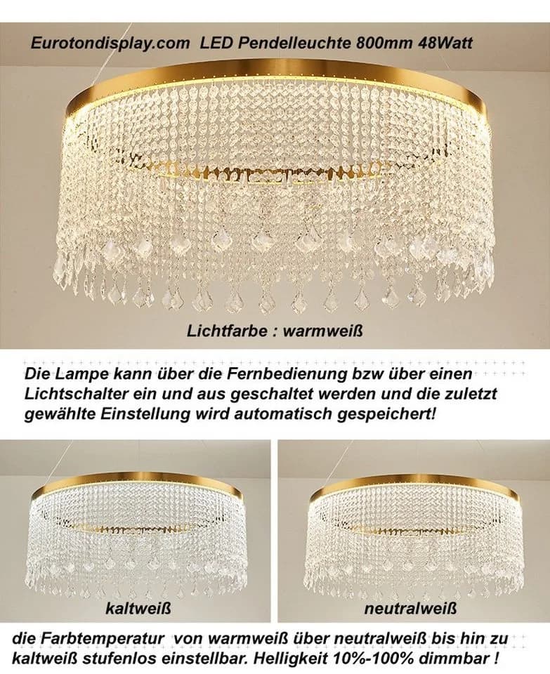 LED Pendelleuchte Modern Kupferfarben - Bild 4