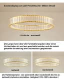 Euroton LED Pendelleuchte Kristall Fernbedienung Lichtfarbe einstellbar Bild 4