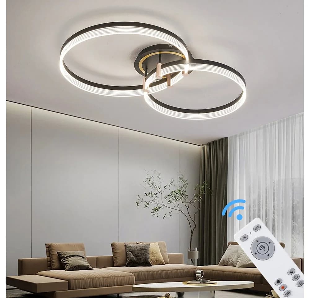 LED Deckenleuchte Modern Aluminium Kaltweiß/Warmweiß - Bild 2