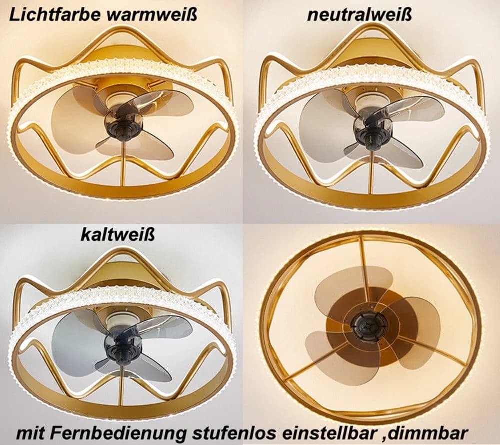 Eurohandisplay LED Deckenventilator mit Licht, Fernbedienung, 3345N - Bild 3