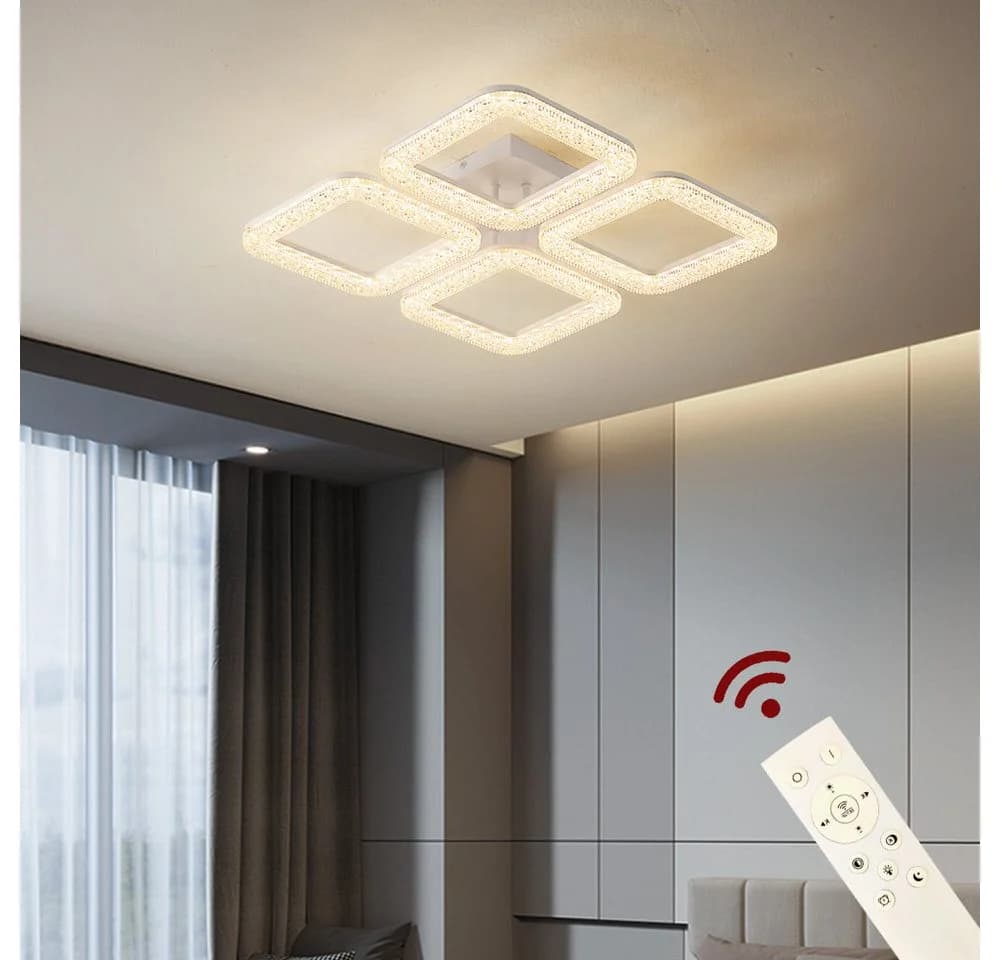 Eurotondisplay LED Deckenleuchte LED Deckenlampe Lampe Fernbedienung Lichtfarbe/Helligkeit einstellbar, LED fest integriert, Einstellbar, Mit Fernbedienung Lichtfarbe und Helligkeit einstellbar - Bild 2